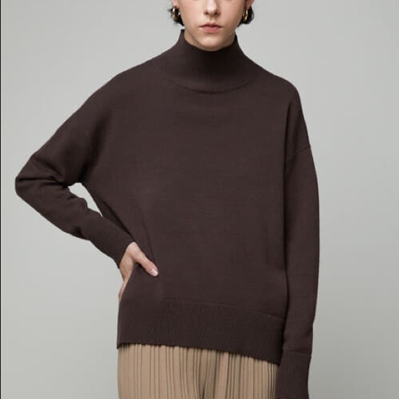 Oak+Fort black mock neck sweater - Picture 2 of 5